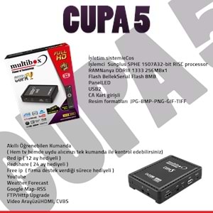 MULTİBOX CUPA 2024 UYDU/ETHERNET/WiFi/HDMI UYDU ALICI